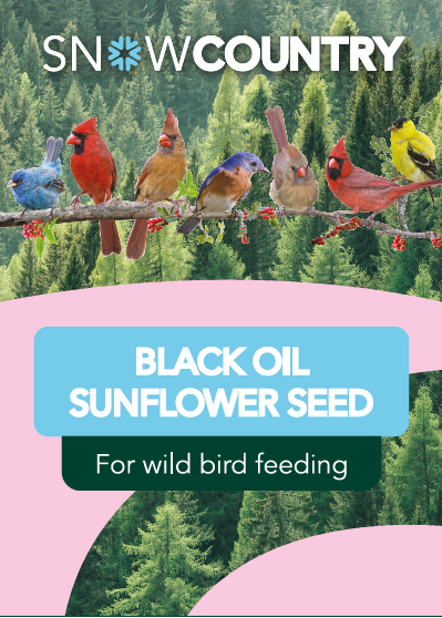 Black oil sunflower seed feed bag